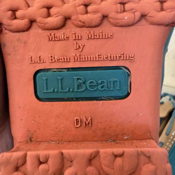 Bean Boots L.L. Bean Green/brown Waterproof Duck Shoes Women Sz 9 - Picture 8 of 8